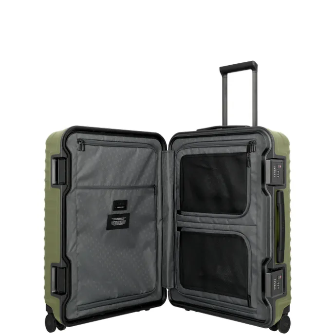 TITAN Overseas 4 Wheel Trolley M+ forest green