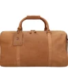 Travelbags The Base Leather Weekender cognac