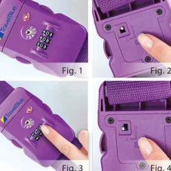 TravelBlue TSA Lock Combination Strap purple