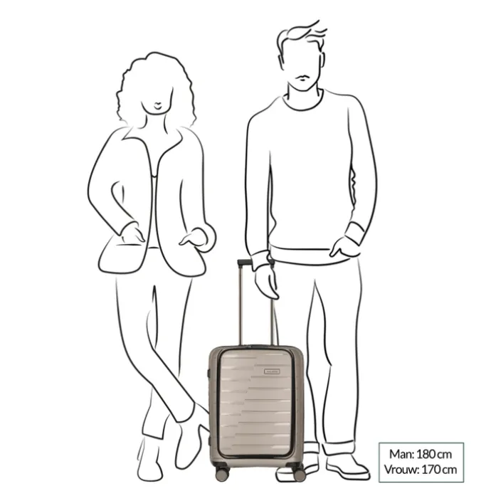 Travelite Air Base 4 Wiel Trolley S Front-Pocket anthracite