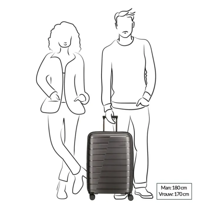 Travelite Air Base 4 Wiel Trolley M Expandable lila