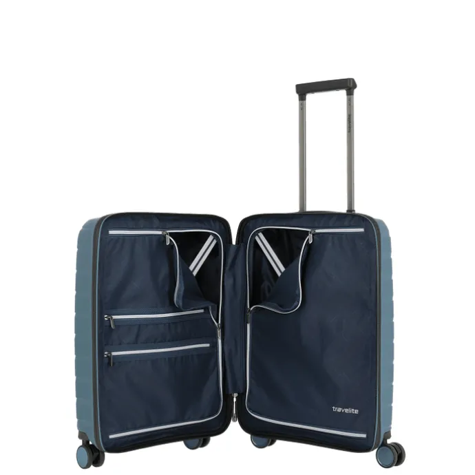 Travelite Air Base 4 Wiel Trolley S Front-Pocket ice blue