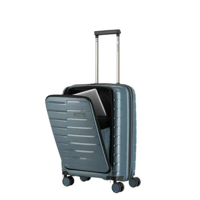 Travelite Air Base 4 Wiel Trolley S Front-Pocket ice blue