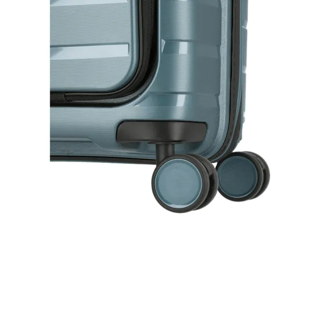 Travelite Air Base 4 Wiel Trolley S Front-Pocket ice blue
