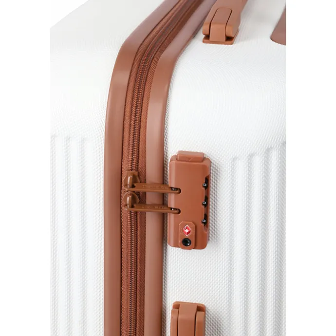 Travelite Bali 4 Wiel Trolley S white/cognac