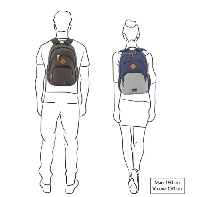 Travelite Basics Backpack Melange light grey