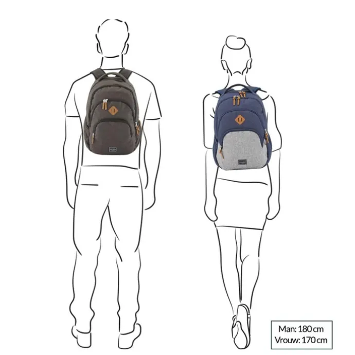 Travelite Basics Backpack Melange green/grey
