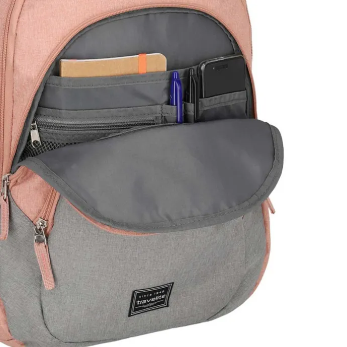 Travelite Basics Backpack Melange rose/grey