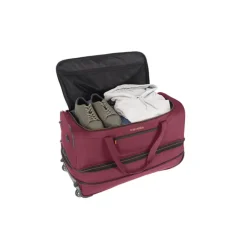 Travelite Basics Wheeled Duffle 70 Expandable dark red
