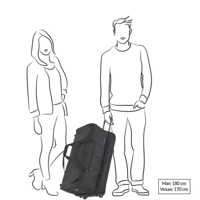 Travelite Basics Wheeled Duffle 70 Expandable black
