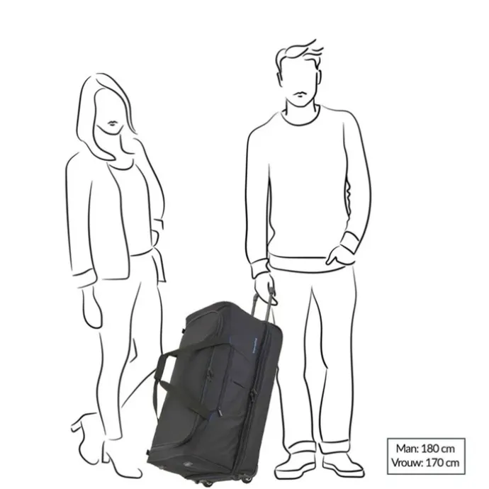 Travelite Basics Wheeled Duffle. Exp. 78cm black