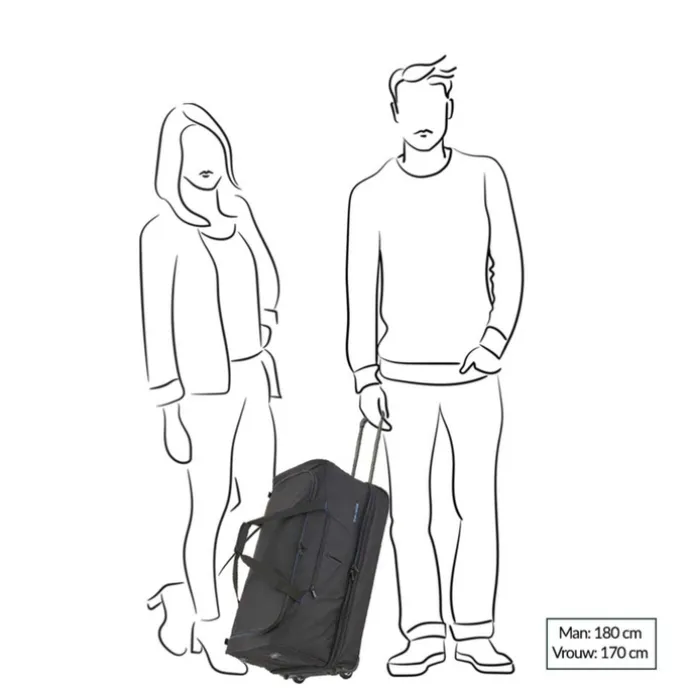 Travelite Basics Wheeled Duffle 55 Expandable marine