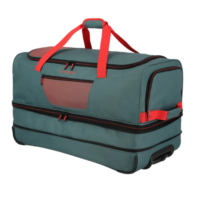 Travelite Basics Wheeled Duffle 70cm Expandable green/orange