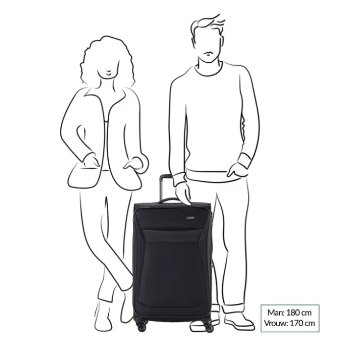 Travelite Chios 4 Wiel Trolley L red