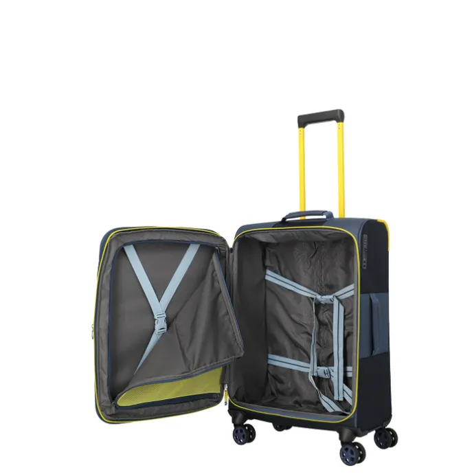 Travelite Color Craze 4 Wheel Trolley M navy
