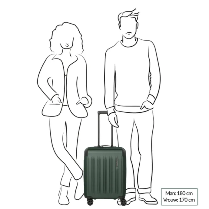 Travelite Dynamiic 4 Wheel Cabin Trolley green