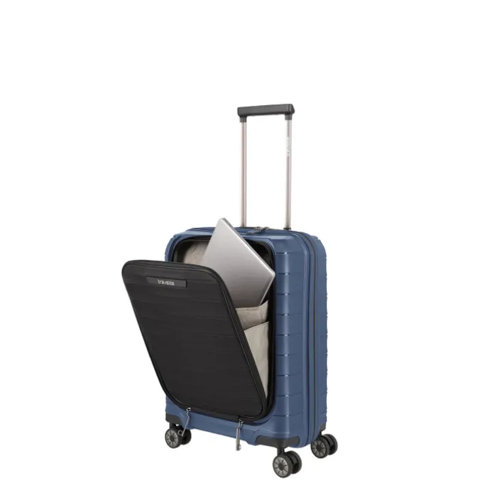 Travelite Mooby 4w Trolley S Frontpocket blue