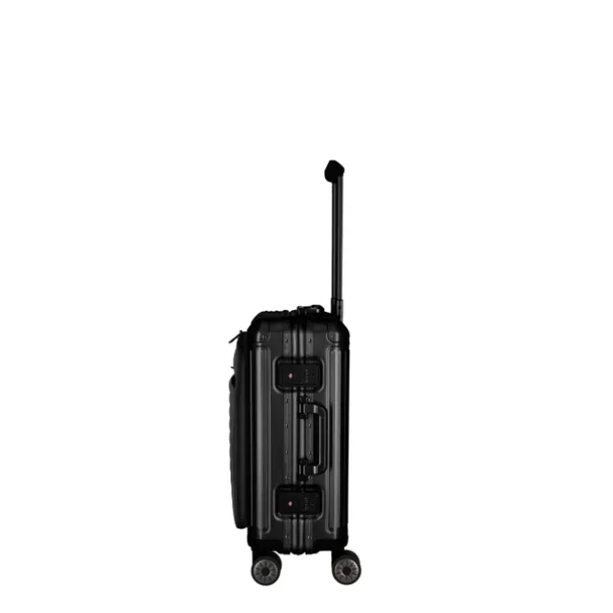 Travelite Next 2.0 Aluminium 4 Wiel Trolley S with Frontpocket black matt