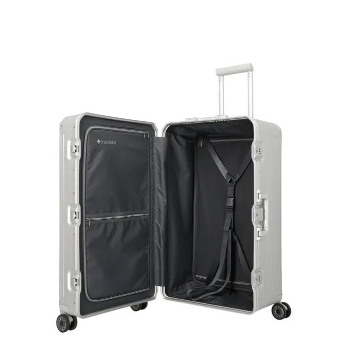 Travelite Next 4 Wheel Trunk L silver
