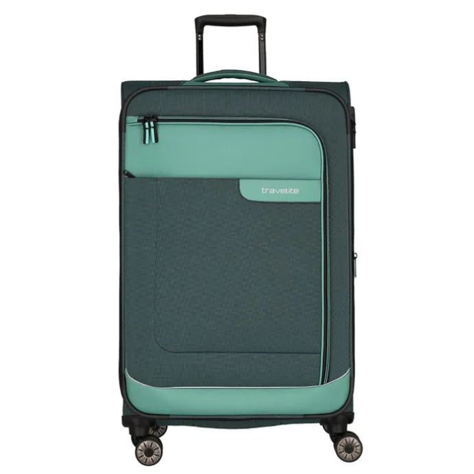 Travelite Viia 4 Wheel Trolley L Expandable green