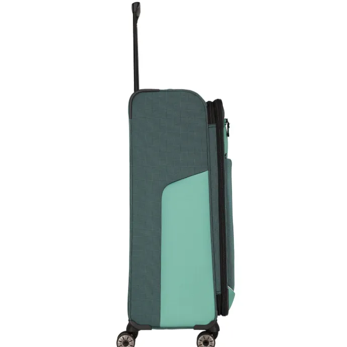 Travelite Viia 4 Wheel Trolley L Expandable green