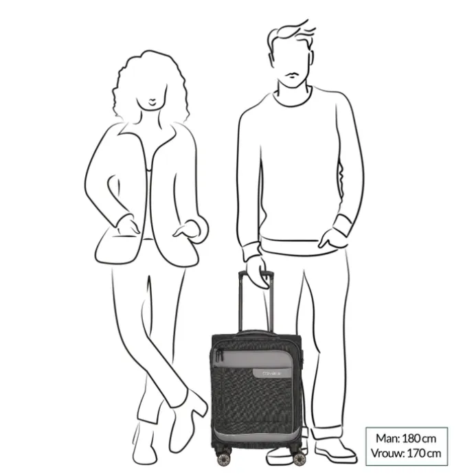 Travelite Viia 4 Wheel Trolley S green
