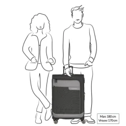 Travelite Viia 4 Wheel Trolley L Expandable rose