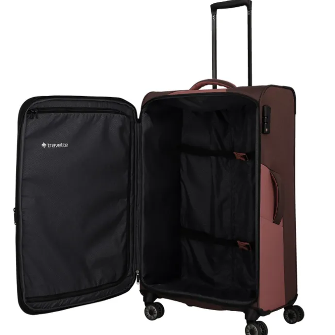Travelite Viia 4 Wheel Trolley L Expandable rose