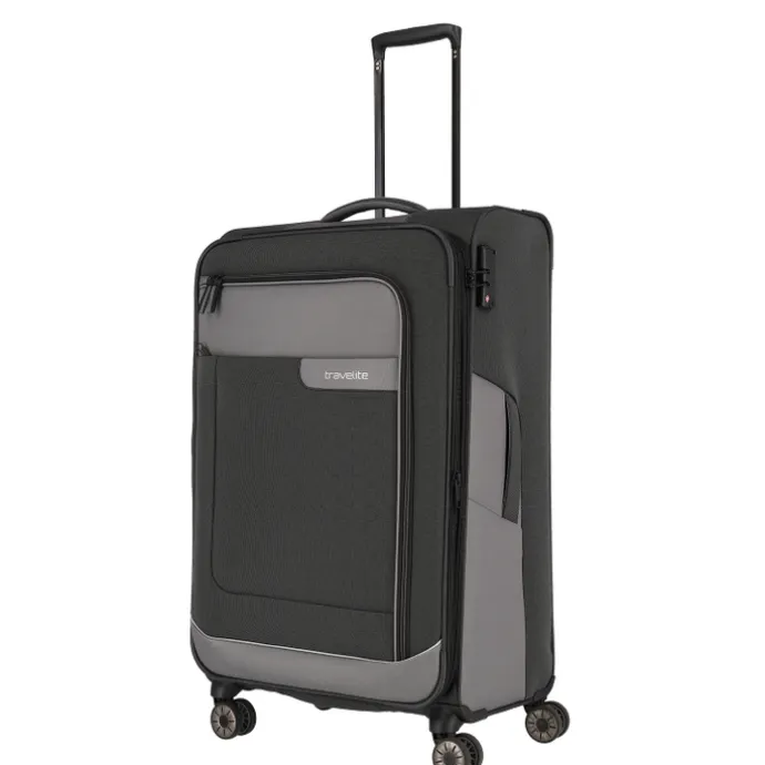 Travelite Viia 4 Wheel Trolley L Expandable anthracite