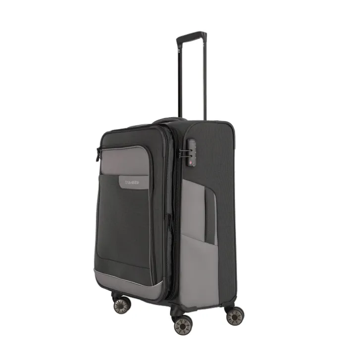 Travelite Viia 4 Wheel Trolley M Expandable anthracite