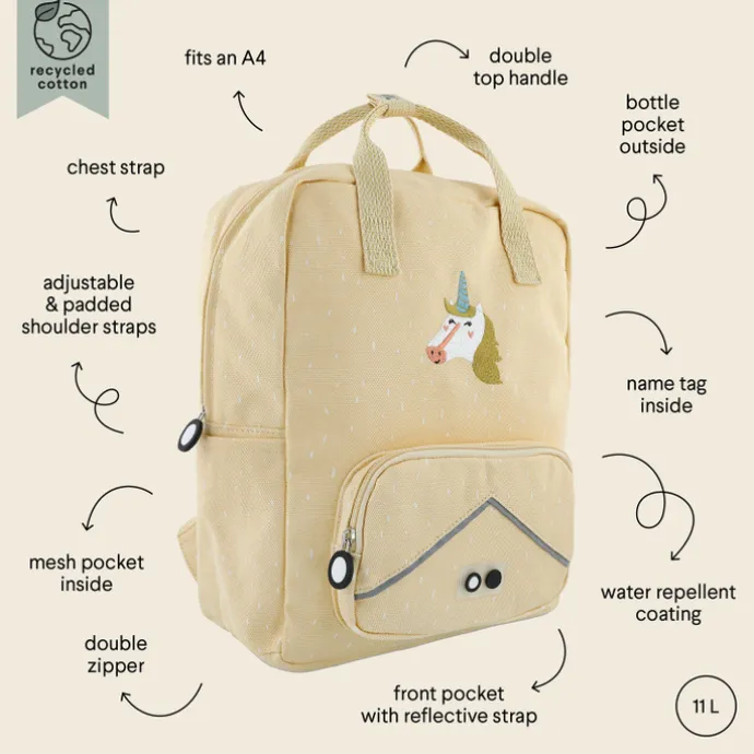 Trixie Mrs. Unicorn Large Backpack light yellow
