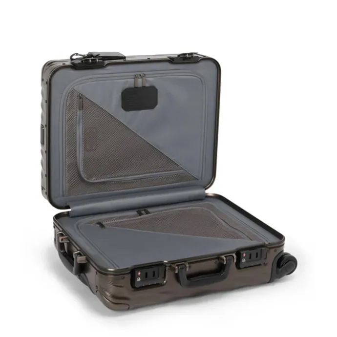TUMI 19 Degree Aluminum Continental Carry-On textured gunmetal