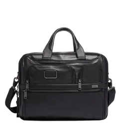 TUMI Alpha Expandable Organizer Laptop Brief Leather black