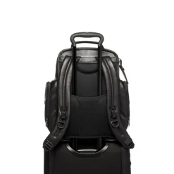 TUMI Alpha Leather Brief Pack Backpack black
