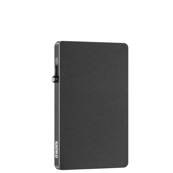 Valenta Card Wallet Leather MagSafe Luxe graphite grey