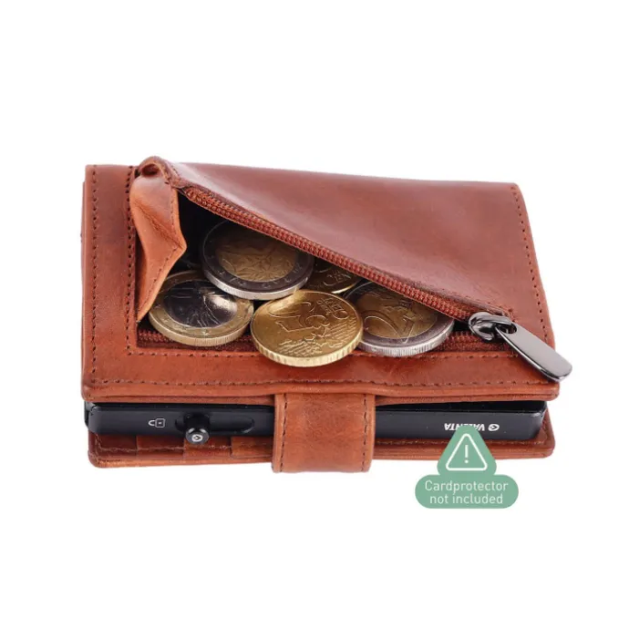Valenta Card Wallet Leather MagSafe Luxe cognac