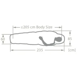 Vaude Sioux Sleepingbag 400 XL II SYN Zip Right baltic sea