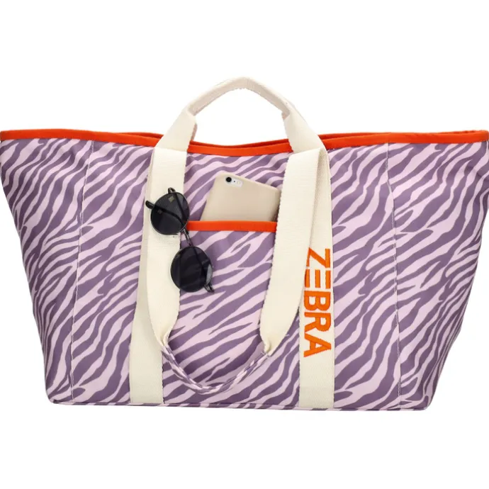 Zebra Trends Elise Beachbag lila zebra