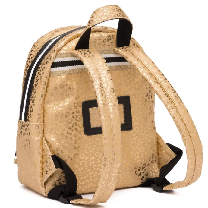 Zebra Trends Girls Rugzak S gold metallic leo