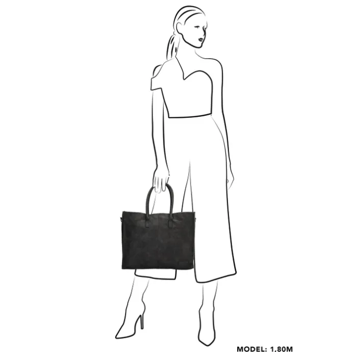 Zebra Trends Lisa XL Shopper zwart