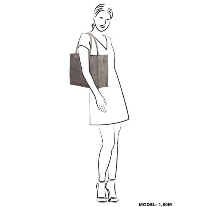Zebra Trends Natural Bag Lisa Shopper middengrijs